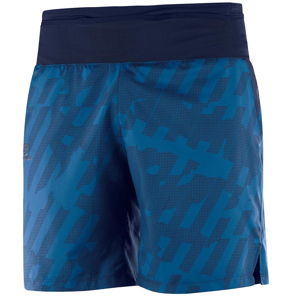 Pantalones Cortos Salomon Hombre Azul Marino - Salomon Argentina XA TRAINING M,184039-ZRJ